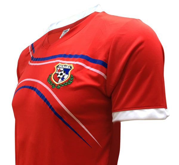 Red Panama Short Sleeve Soccer Jersey (mdyg0308)