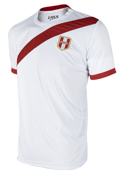 White Peru Short Sleeve Soccer Jersey (mdyg0846)