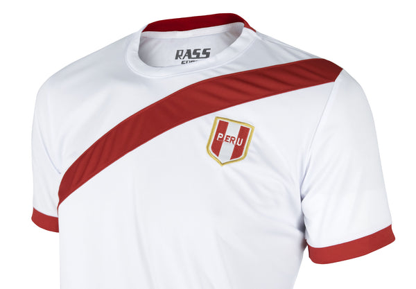 White Peru Short Sleeve Soccer Jersey (mdyg0846)