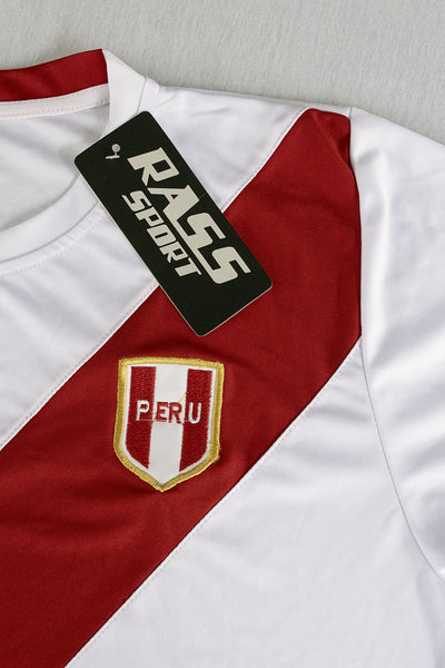 White Peru Short Sleeve Soccer Jersey (mdyg0846)