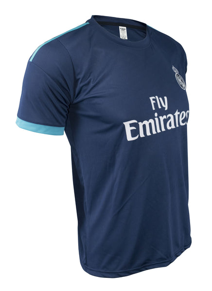 Blue-Real Madrid Short Sleeve Soccer Jersey (0832)