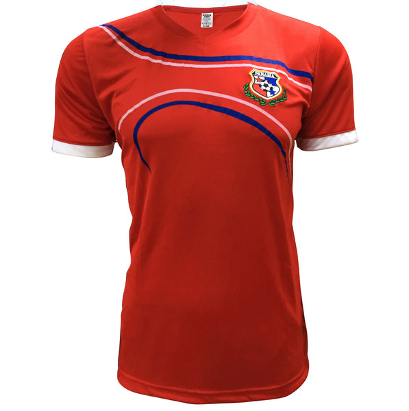 Red Panama Short Sleeve Soccer Jersey (mdyg0308)