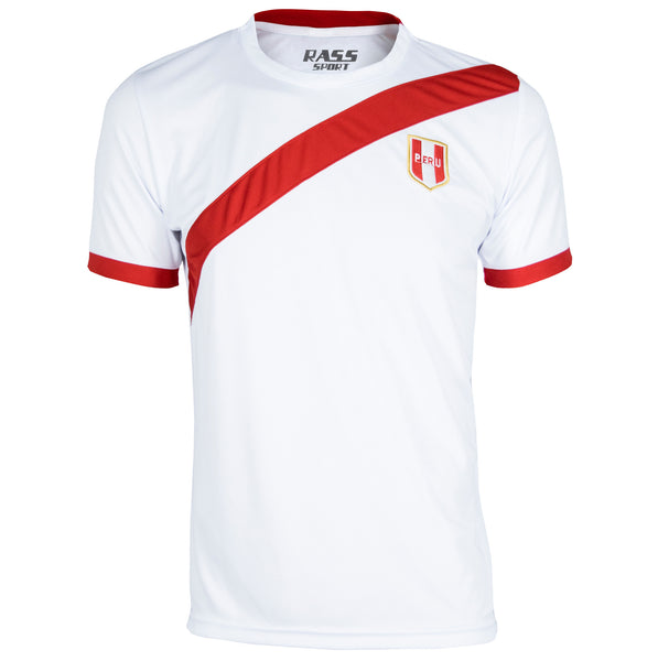 White Peru Short Sleeve Soccer Jersey (mdyg0846)